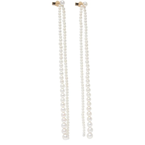Pearl earrings - white