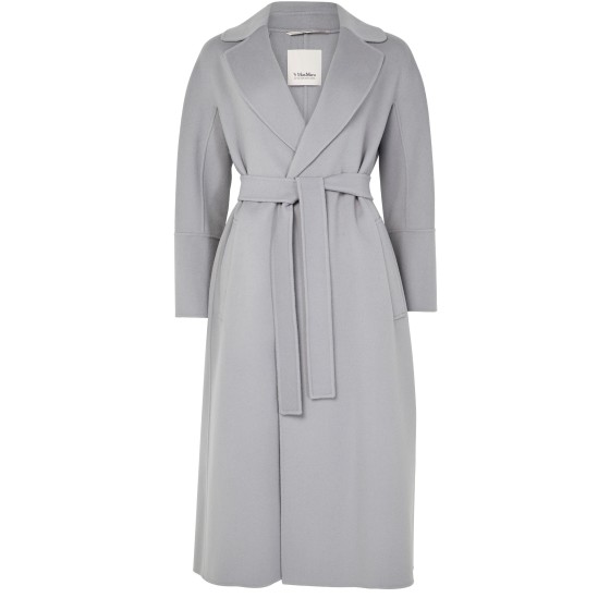 Longline belted coat - grey