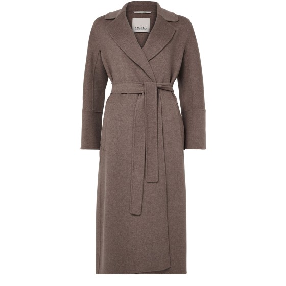 Longline belted coat - Red