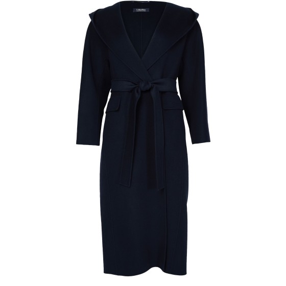 Cassia belted coat - Blue