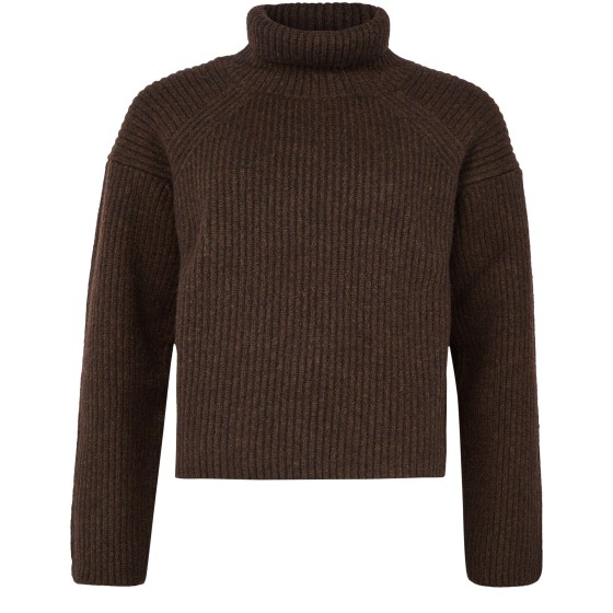 Flynn woolen turtleneck sweater - brown