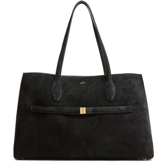 Suede lounge tote bag - Black