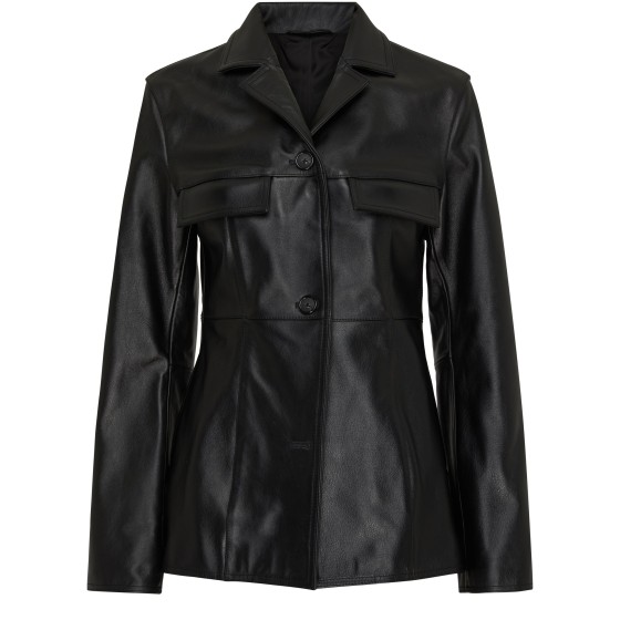 Hourglas leather jacket - Black