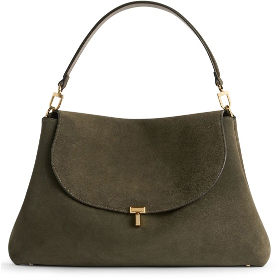 T-Lock suede satchel - grey