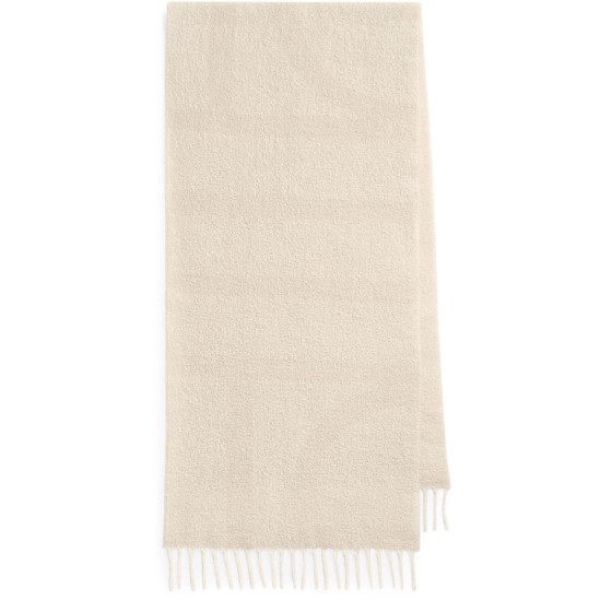Jacquard monogram scarf - white