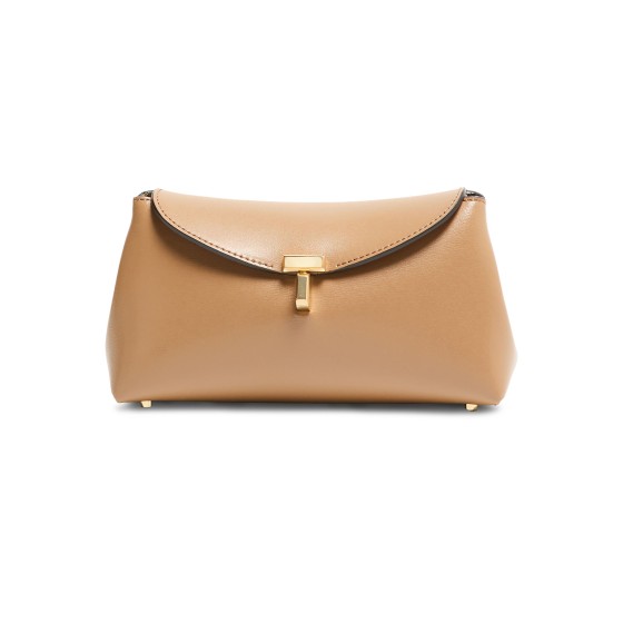 T-Lock mini leather pouch - Beige