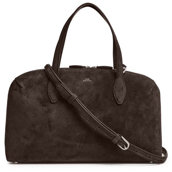 M suede tote bag - brown