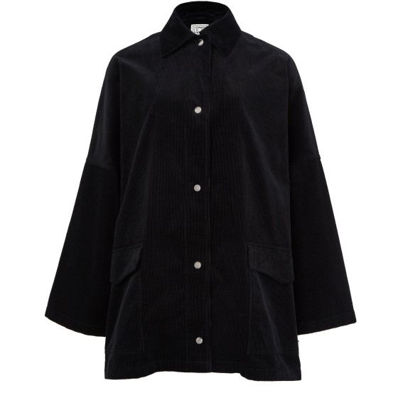 Corduroy overshirt jacket - Black