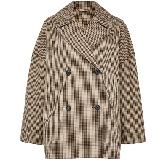 Oversized herringbone jacket - Beige