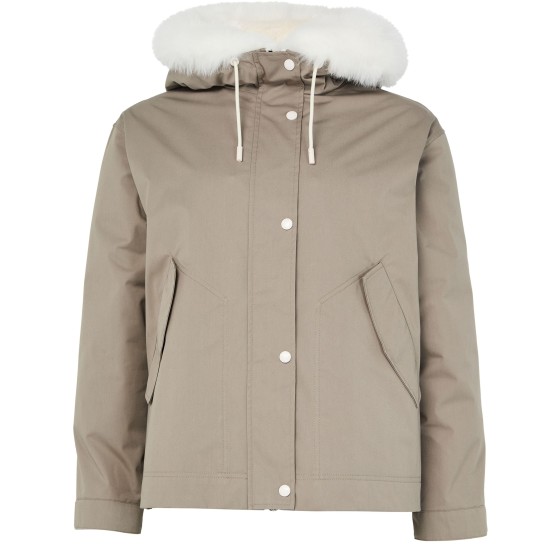 Hooded cotton parka - Green