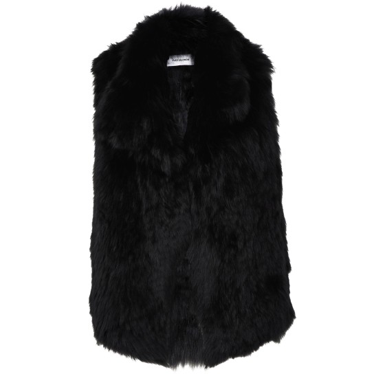 Fox fur gilet - Black