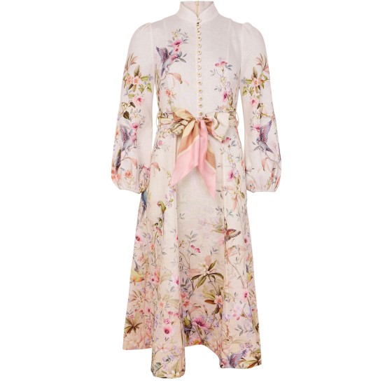 Rebellion buttoned midi dress - Beige