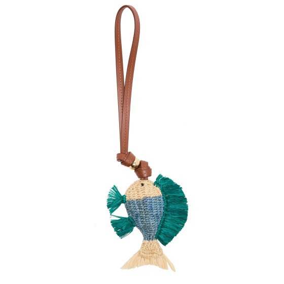 Fish bag charm - Blue