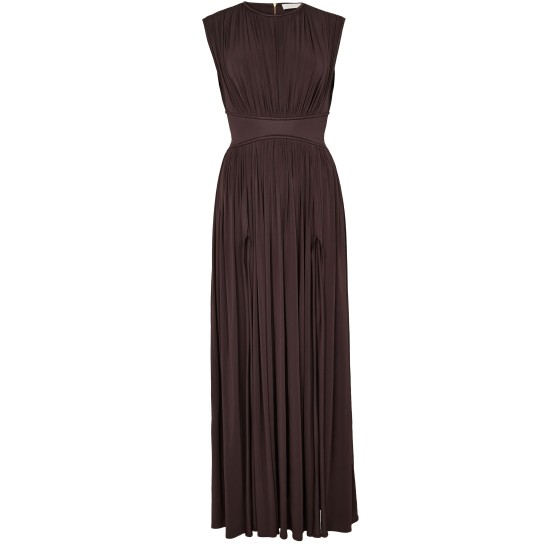 Illuminate column maxi dress - brown