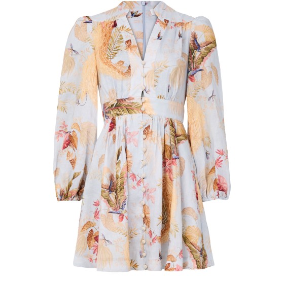 Ascension plunge mini dress - Blue